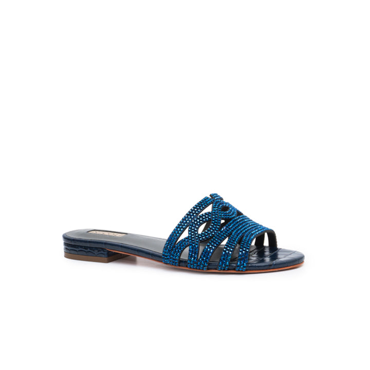 Marily Luxury Flat sandal #color_navy blue