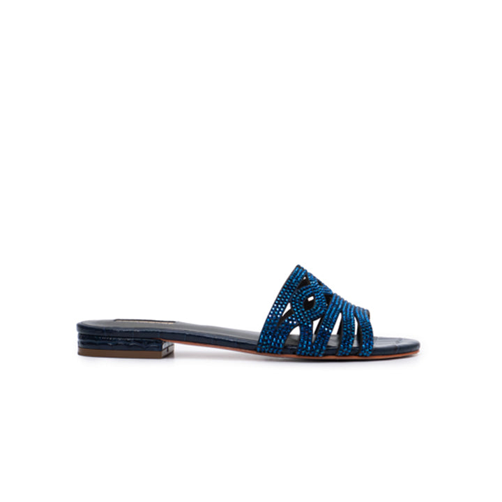 Marily Luxury Flat sandal #color_navy blue