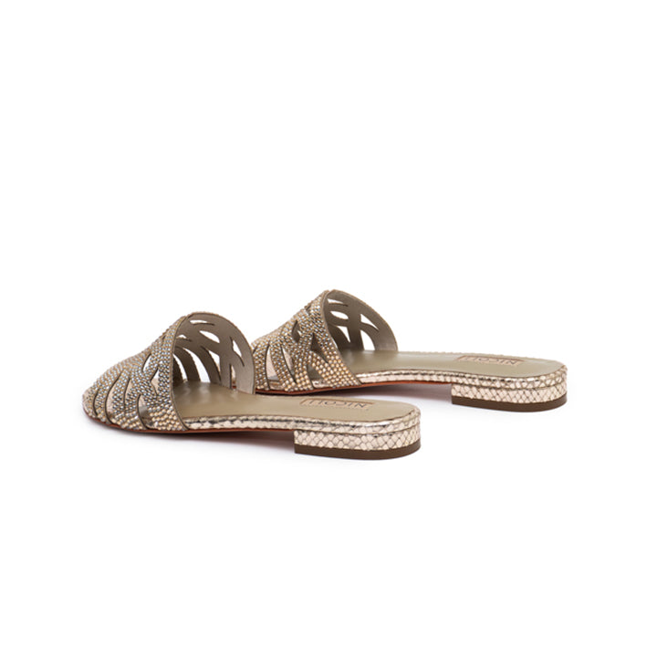 Marily Luxury Flat sandal #color_gold