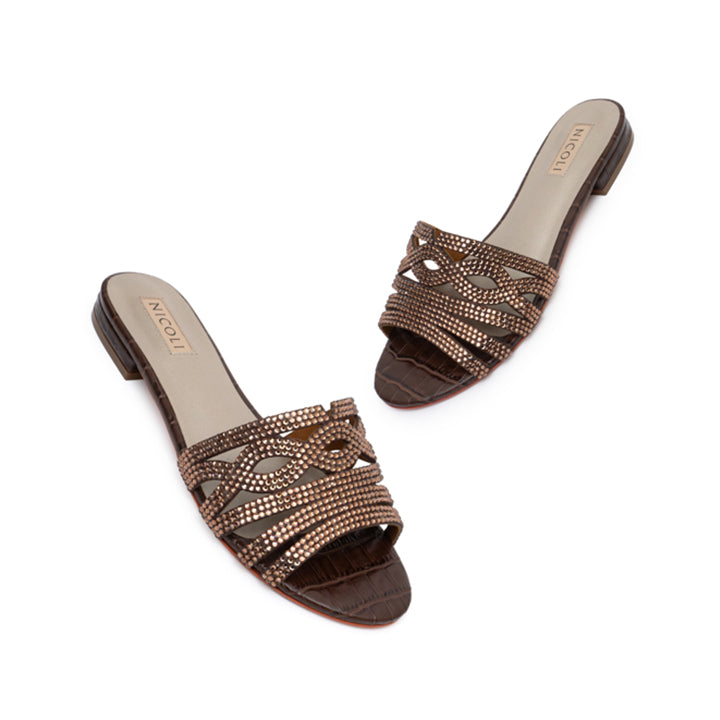 Marily Luxury Flat sandal #color_brown