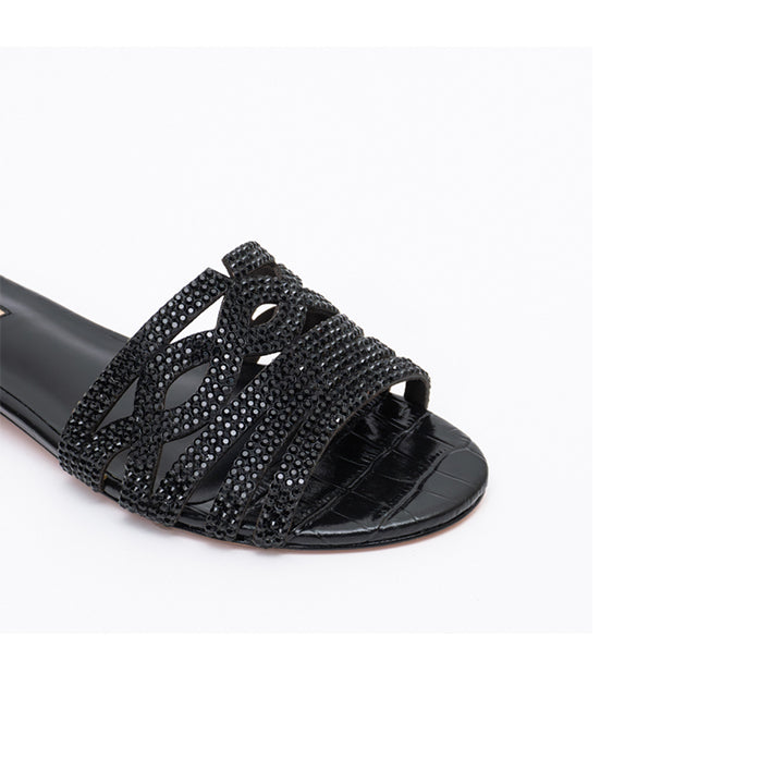 Marily Luxury Flat sandal #color_black