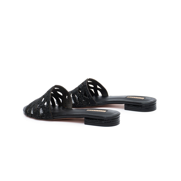 Marily Luxury Flat sandal #color_black