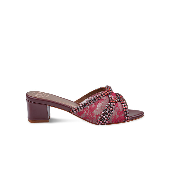 Azusa Box Heel #color_maroon
