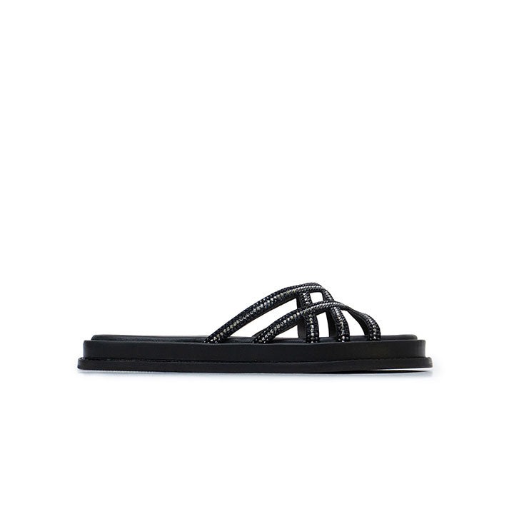 Araceli Flat Sandal #color_black