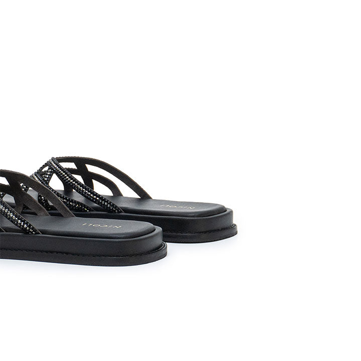 Araceli Flat Sandal #color_black