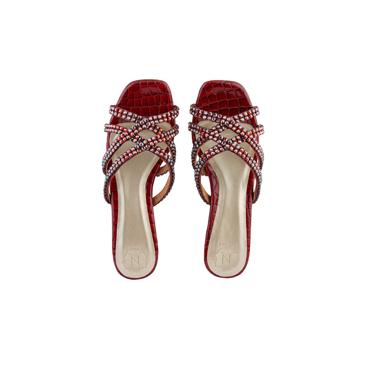 Augie Box Heel #color_k maroon