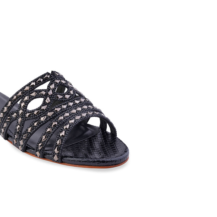 Bellazah Flat Sandal #color_black