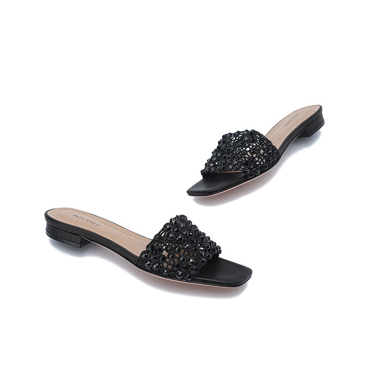 Belle Flat Sandal #color_black