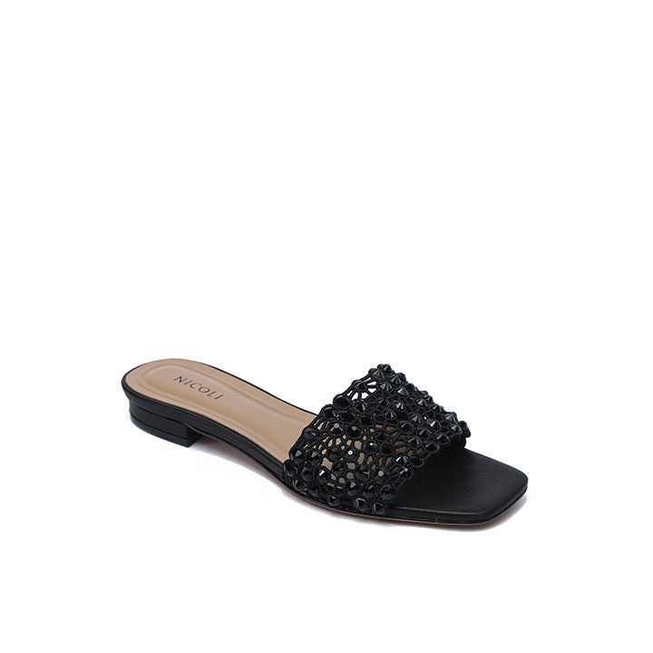 Belle Flat Sandal #color_black