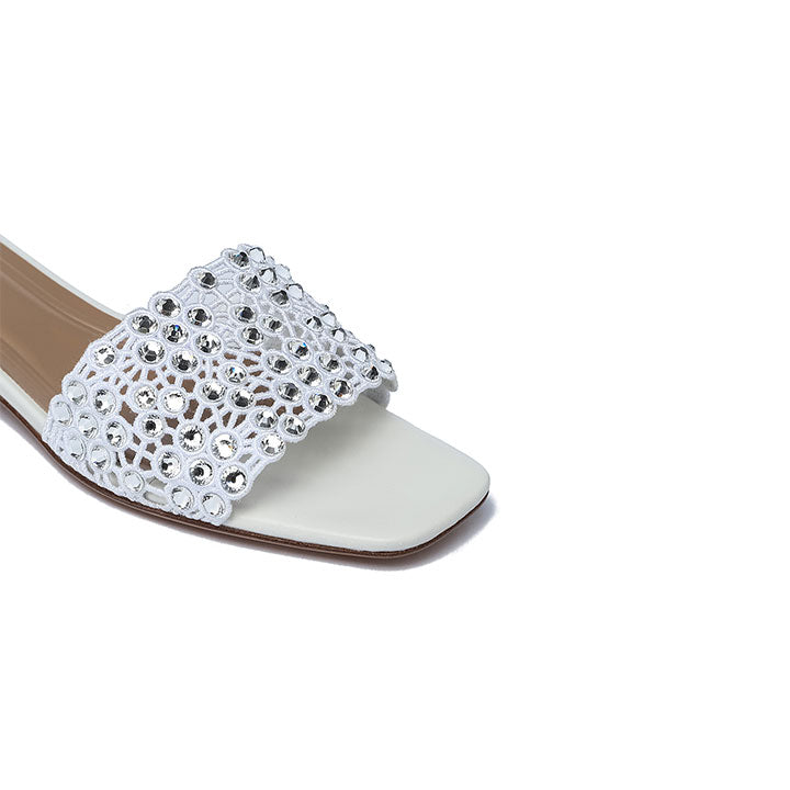 Belle Flat Sandal #color_white