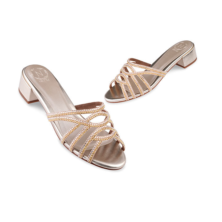 Caroline Box Heel #color_gold