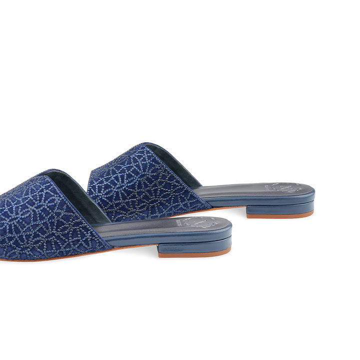 Celina Flat Sandal #color_navy blue