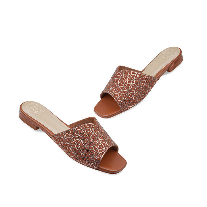 Celina Flat Sandal #color_tan