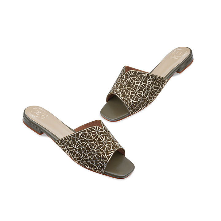 Celina Flat Sandal #color_olive