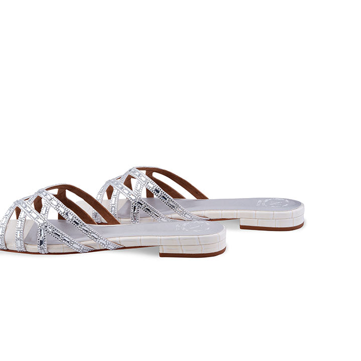 Connie Flat Sandal #color_white