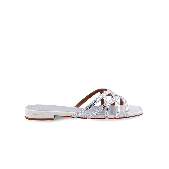 Connie Flat Sandal #color_white