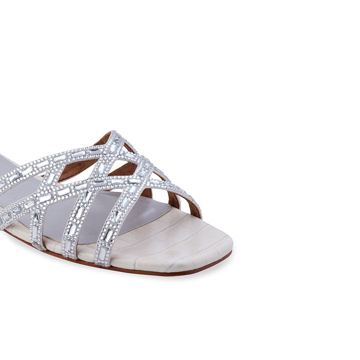 Connie Flat Sandal #color_white