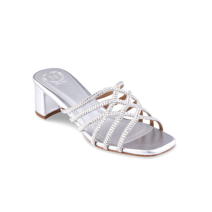 Desmia box heel #color_silver