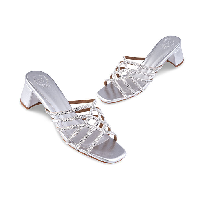 Desmia box heel #color_silver
