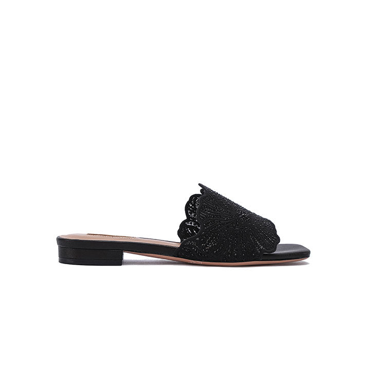 Elira Flat Sandal #color_black