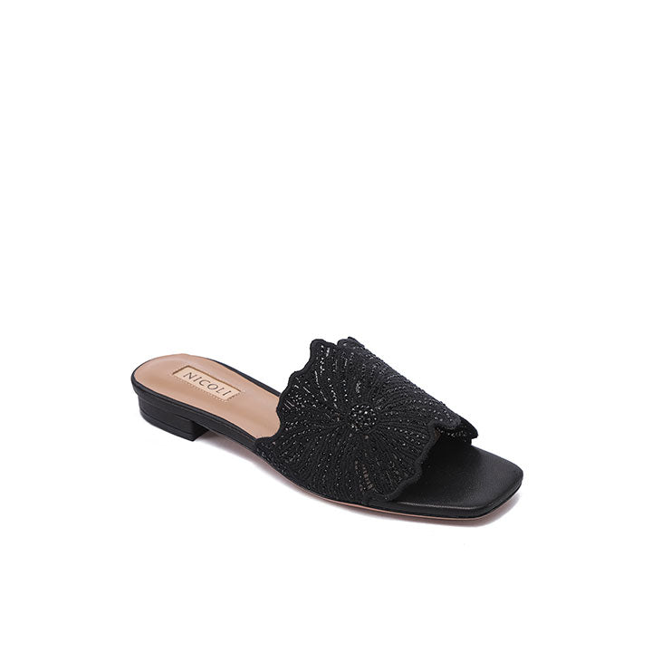 Elira Flat Sandal #color_black