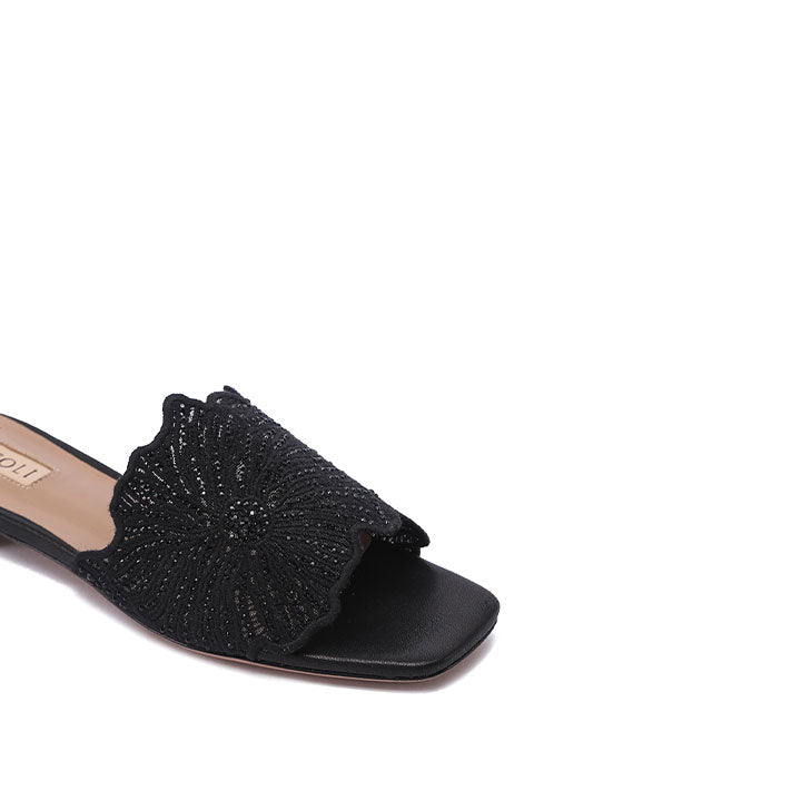 Elira Flat Sandal #color_black