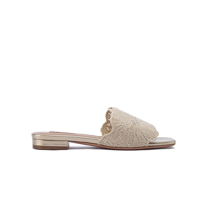 Elira Flat Sandal #color_gold