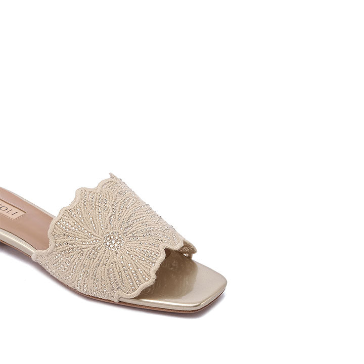 Elira Flat Sandal #color_gold