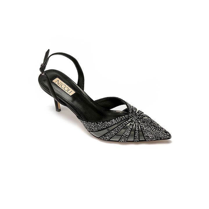 Evita High Heel Sandal #color_black
