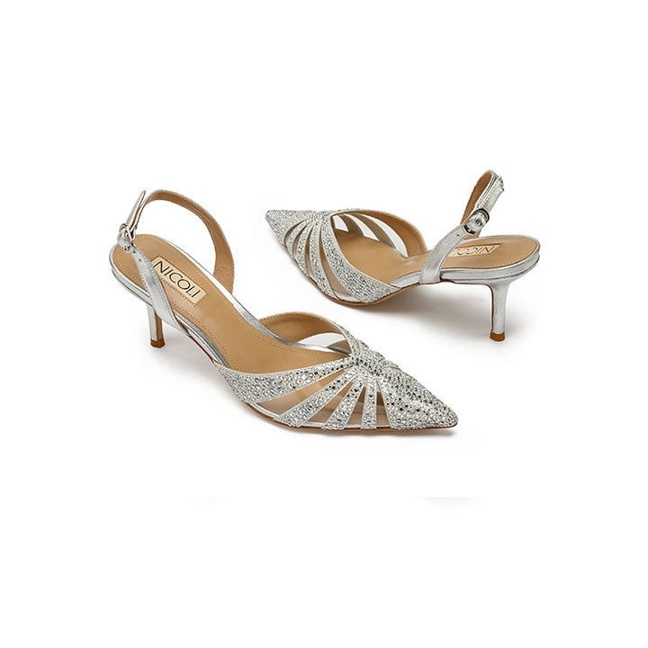 Evita   High Heel Sandal #color_silver