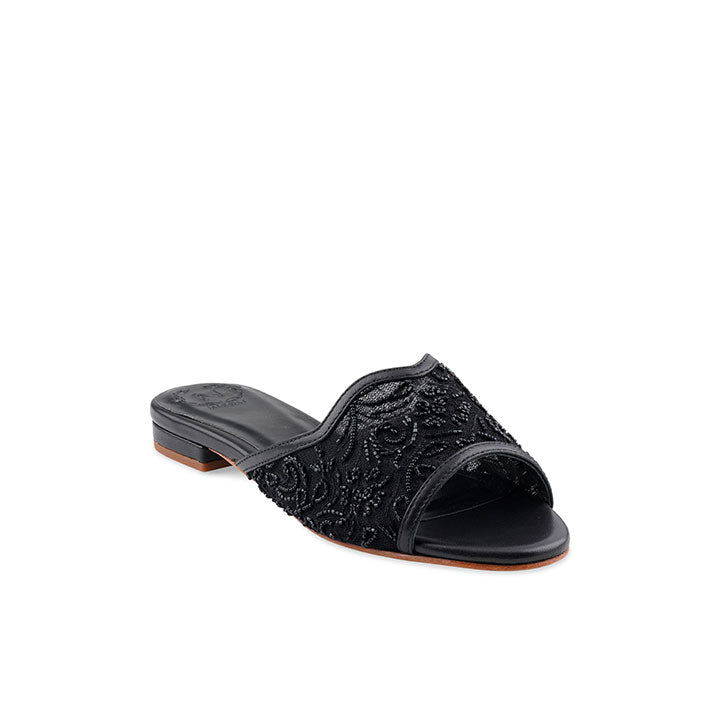Fleur Flat Sandal #color_black