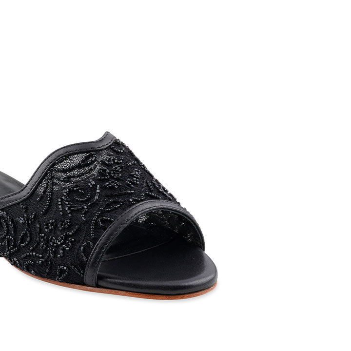 Fleur Flat Sandal #color_black