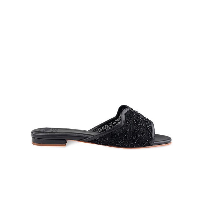 Fleur Flat Sandal #color_black