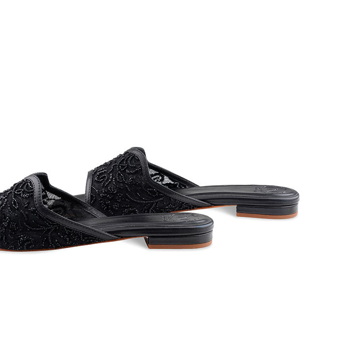 Fleur Flat Sandal #color_black