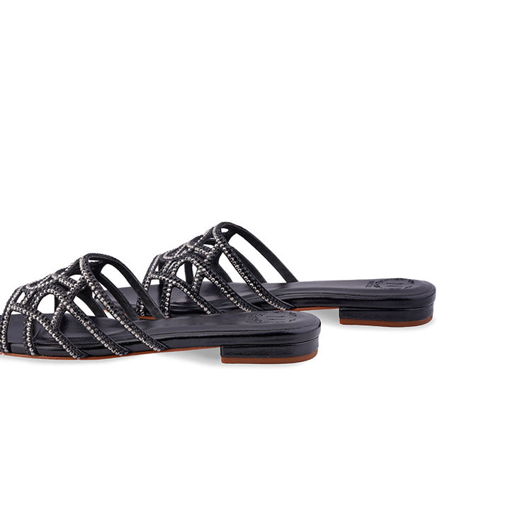 Galen Flat Sandal #color_black