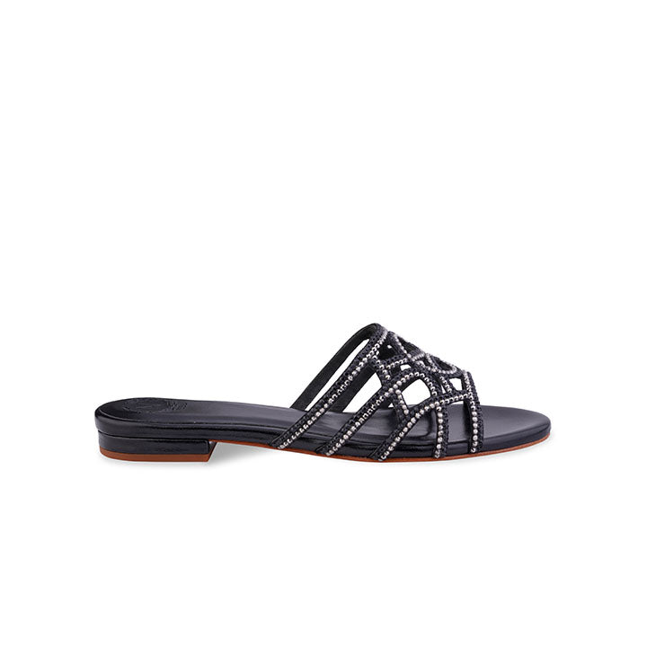 Galen Flat Sandal #color_black