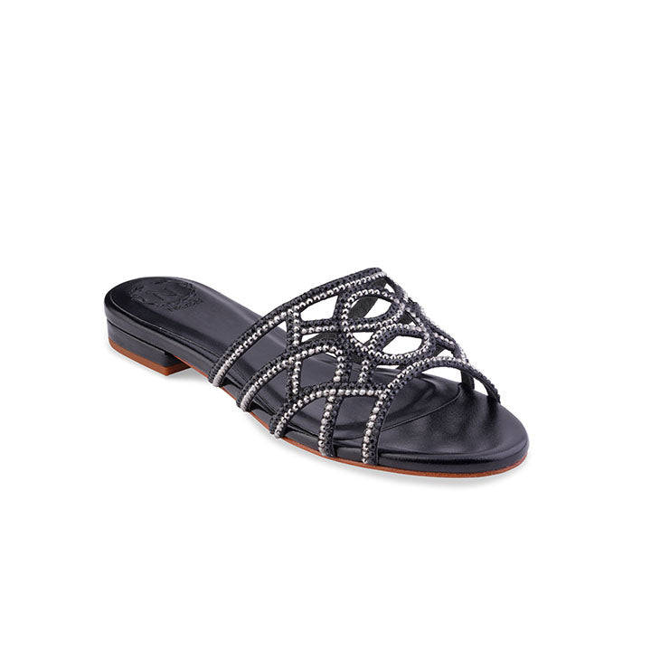 Galen Flat Sandal #color_black