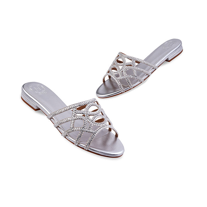 Galen Flat Sandal #color_silver