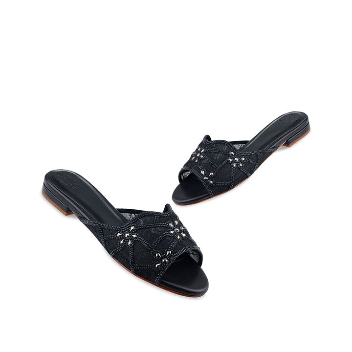 Gea Flat Sandal #color_black