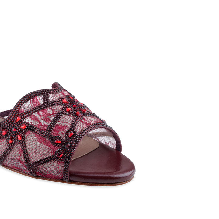 Gea Flat Sandal #color_maroon