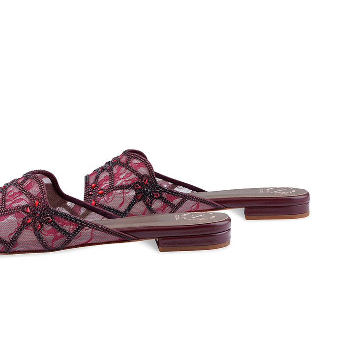 Gea Flat Sandal #color_maroon