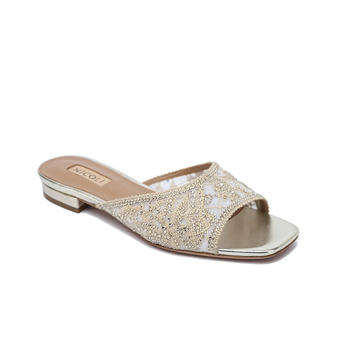 Issac Flat Sandal #color_gold