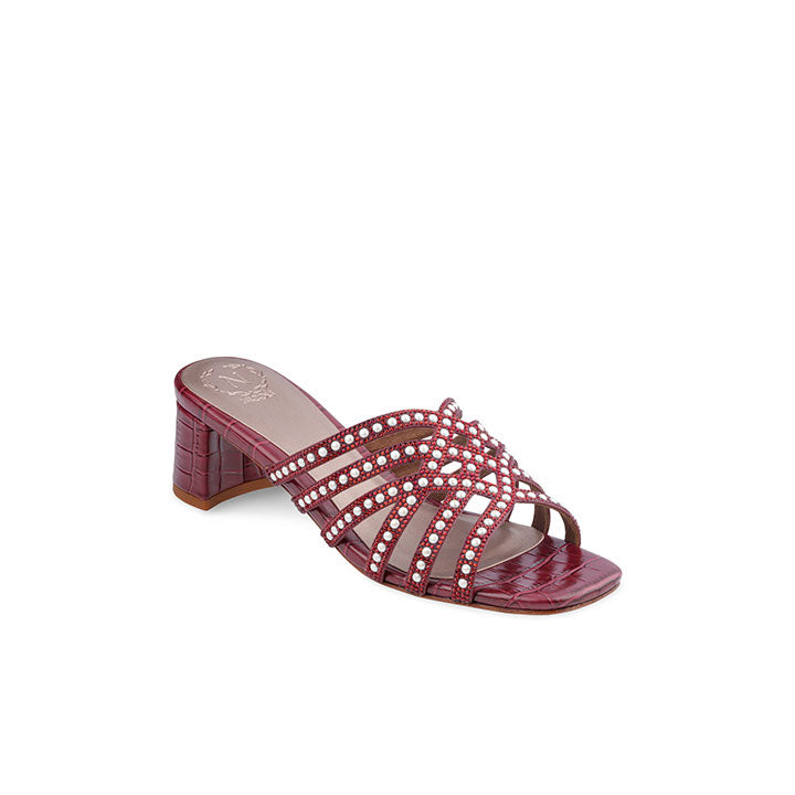 Jozette Box Heel #color_maroon
