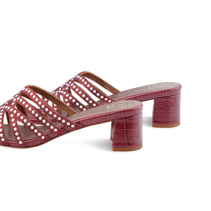 Jozette Box Heel #color_maroon