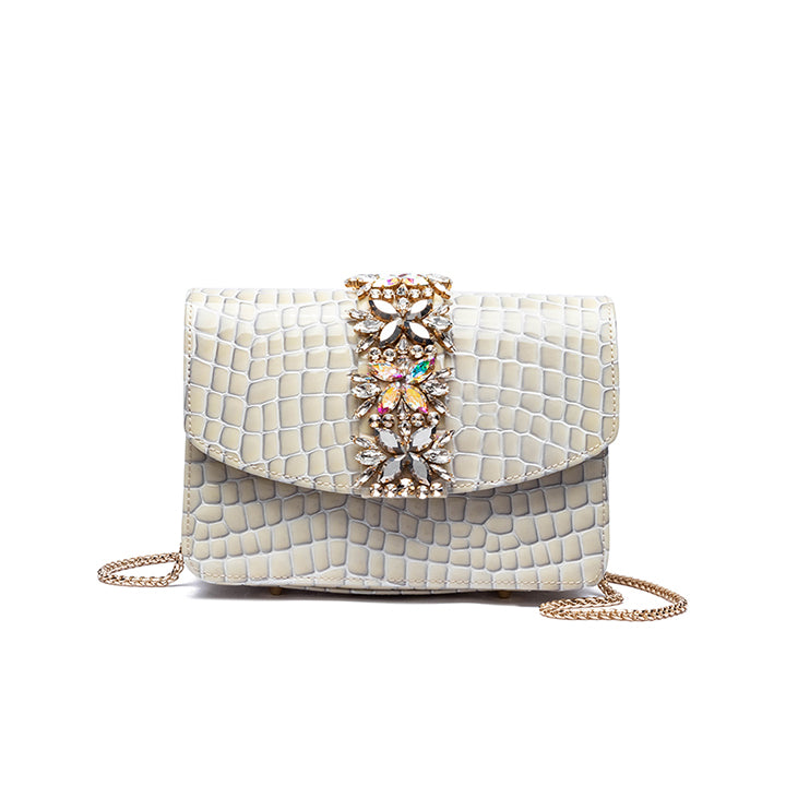 Kameryn Evening Bag #color_ivory croco