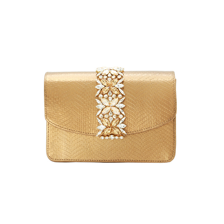 Kameryn Evening Bag #color_brown snake