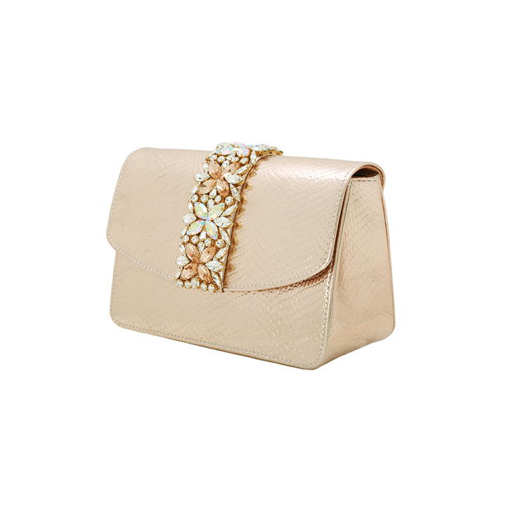 Kameryn Evening Bag #color_peach snake