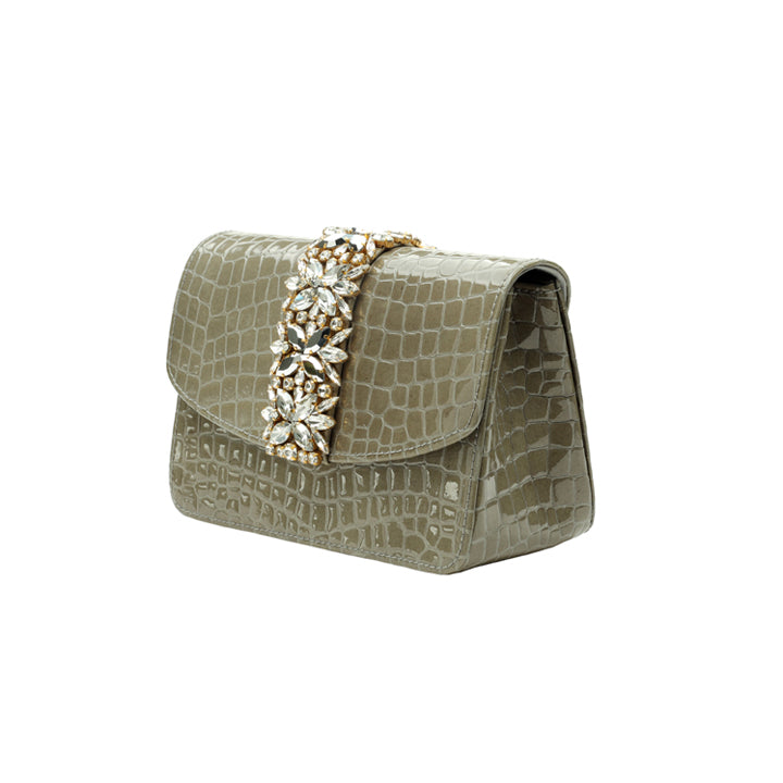 Kameryn Evening Bag #color_trout grey croco