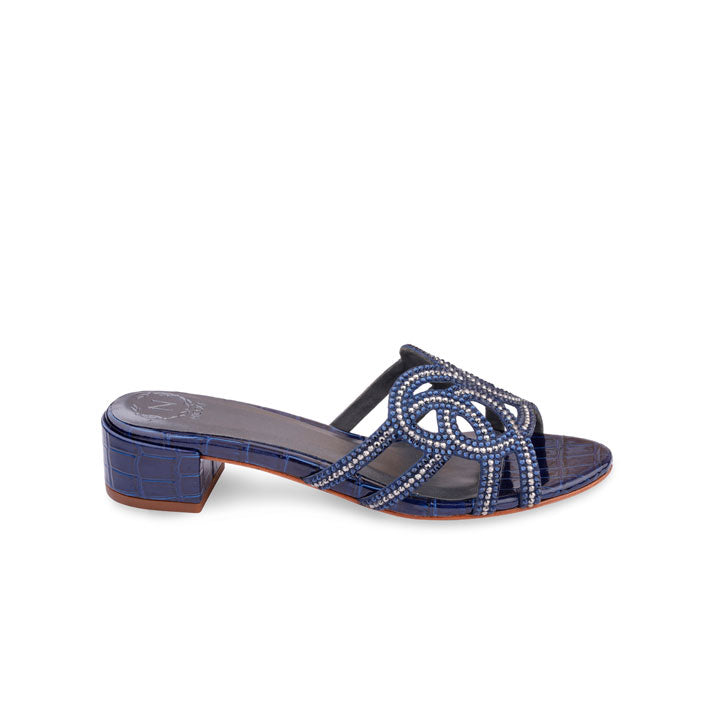 Larisa Box Heel #color_navy blue
