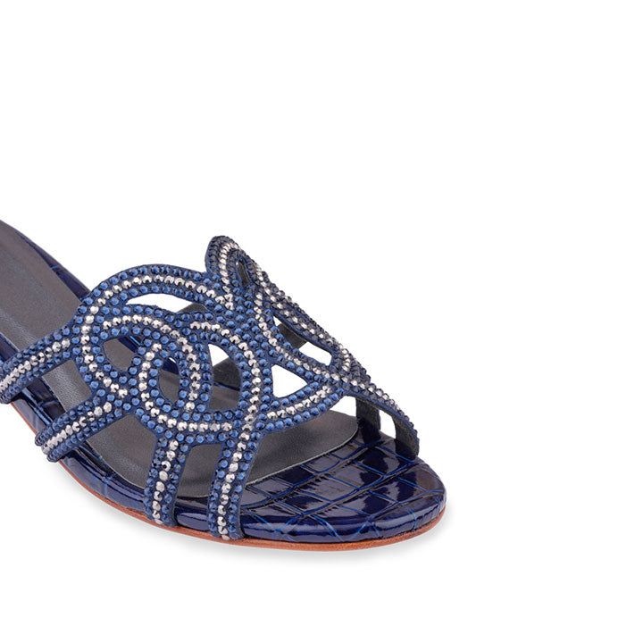 Larisa Box Heel #color_navy blue